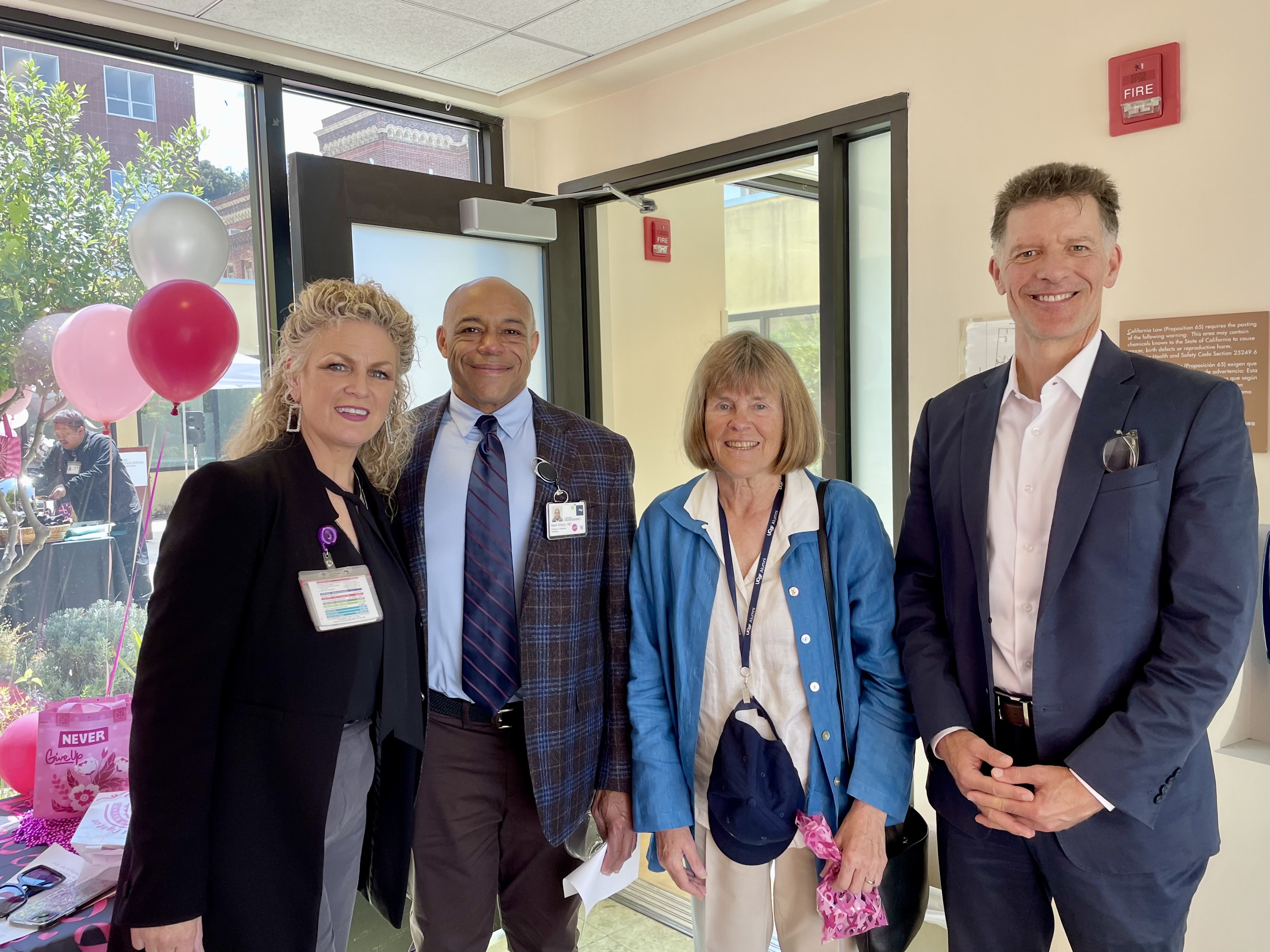 Mary McGinty, Director of Imaging and Pathology at ZSFG, Mark Wilson, MD, Chief of Radiology, Judith Luce, Emeritus Clinical Professor of Medicine, and Grant Colfax, MD, Director of the San Francisco Department of Public Health.