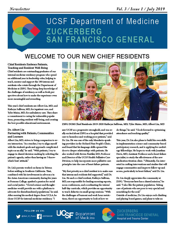 ZSFG DOM newsletter front page