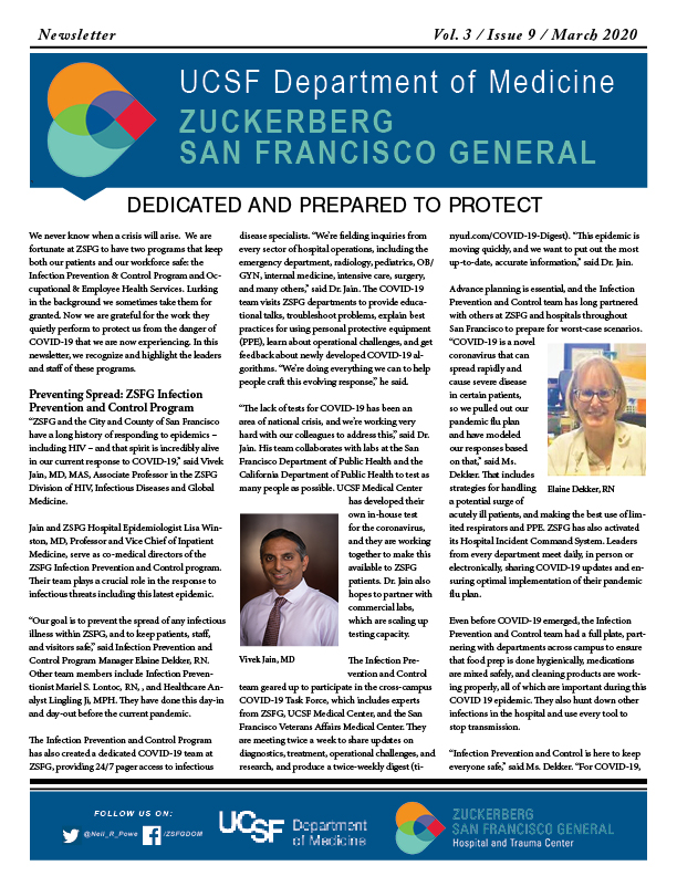 Cover of March 2020 Newsletter