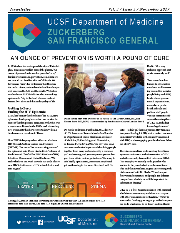 front page of newsletter